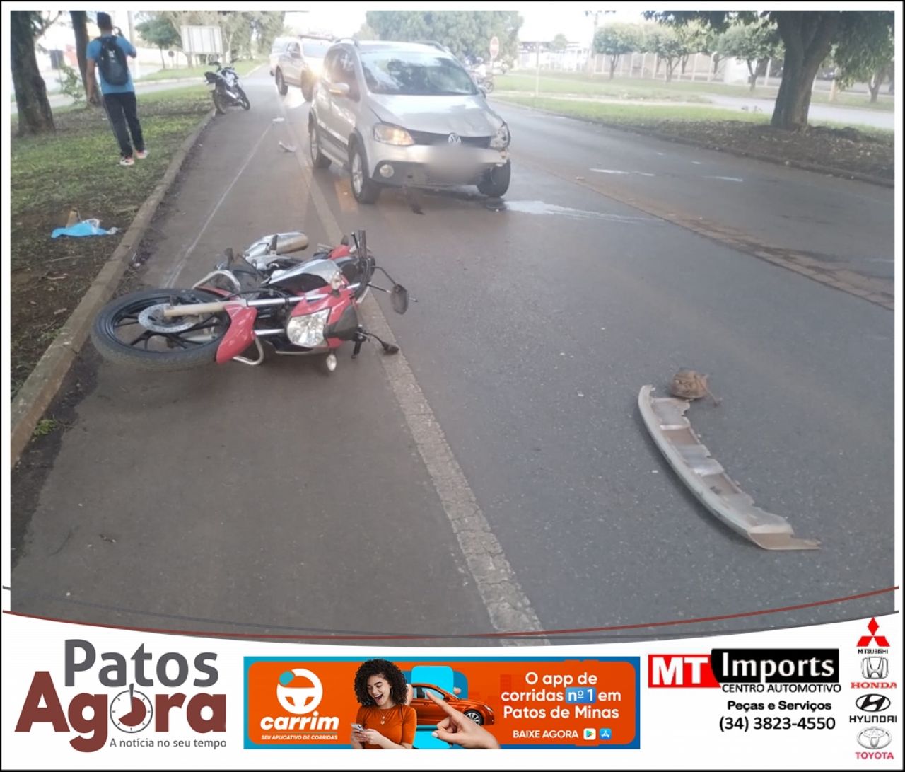 Irm Os Ficam Feridos Em Acidente Entre Carro E Moto Na Av Jk Em Patos