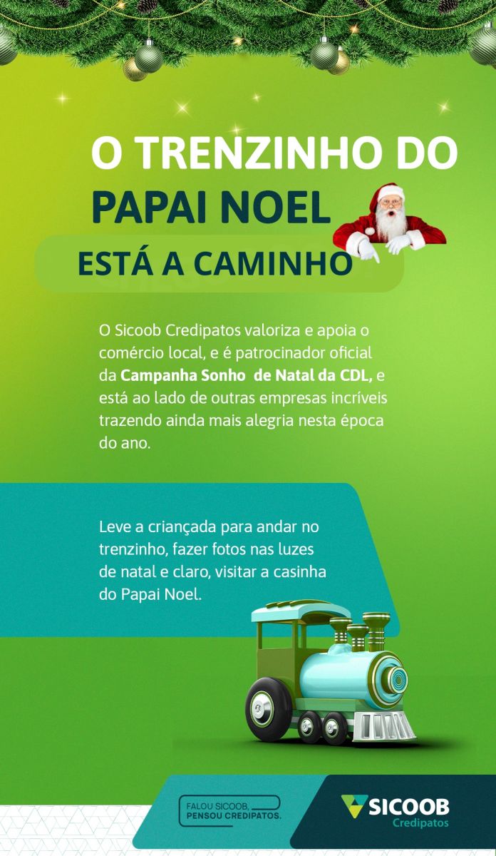 Trenzinho do Papai Noel faz a festa da criançada - Patos em Destaque