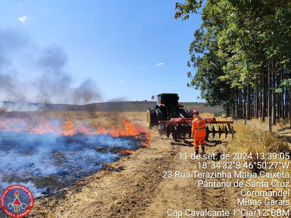 Incêndio consome cerca de 1000 hectares na zona rural de Coromandel | Patos Agora - A notícia no seu tempo - https://patosagora.net