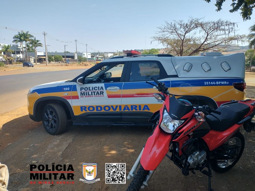 Polícia Militar Rodoviária recupera moto furtada em operação em Patos de Minas | Patos Agora - A notícia no seu tempo - https://patosagora.net