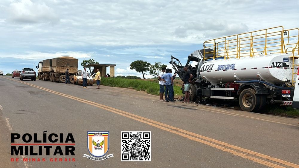 Motorista é socorrido em estado grave após colisão na MG-235 | Patos Agora - A notícia no seu tempo - https://patosagora.net