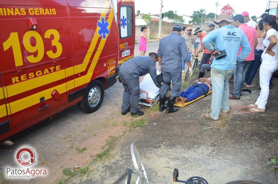 Mulher fica ferida após bicicleta perder freio na Rua Paraíba  | Patos Agora - A notícia no seu tempo - https://patosagora.net