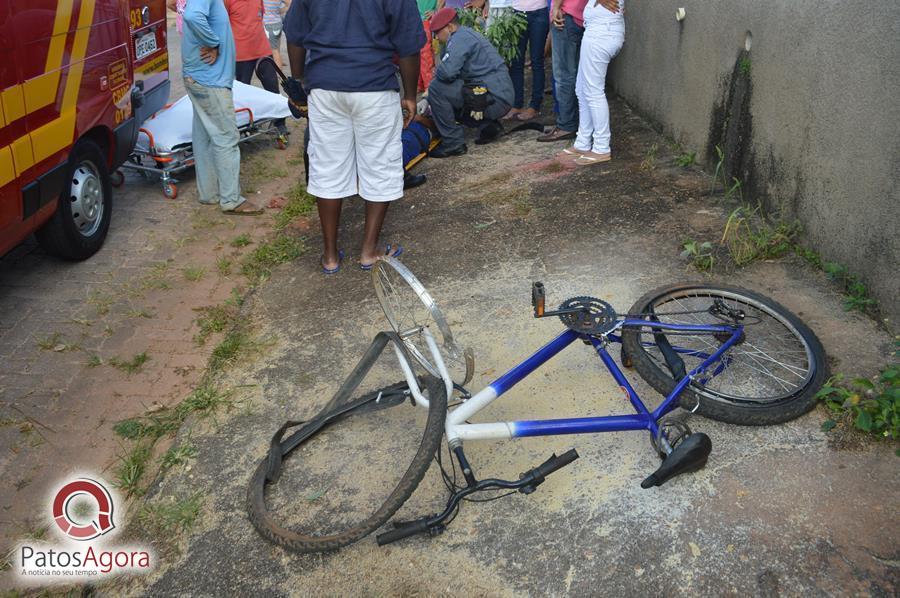 Mulher fica ferida após bicicleta perder freio na Rua Paraíba  | Patos Agora - A notícia no seu tempo - https://patosagora.net