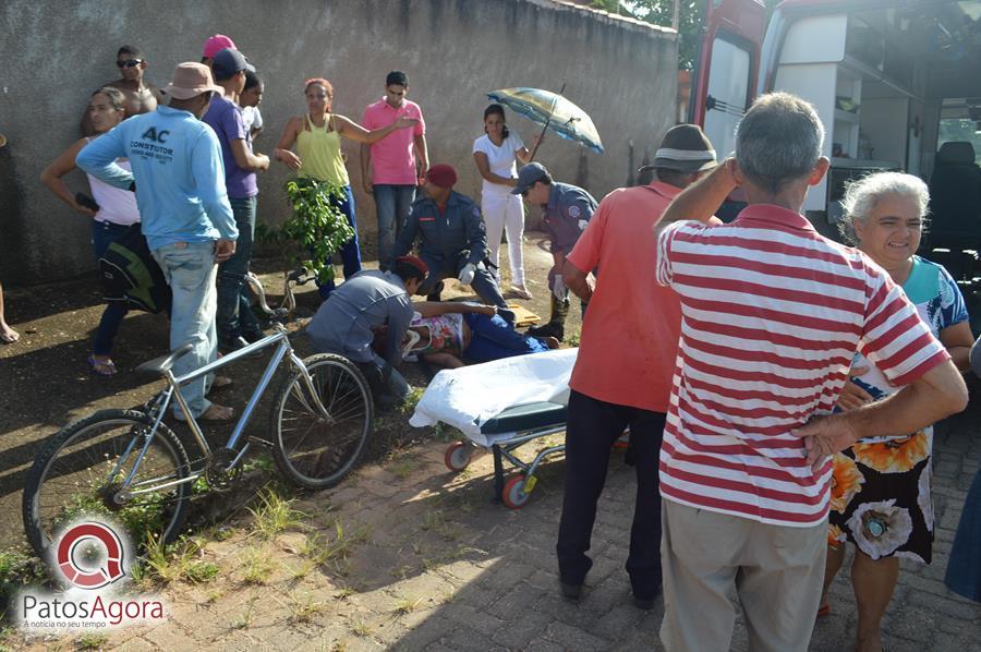 Mulher fica ferida após bicicleta perder freio na Rua Paraíba  | Patos Agora - A notícia no seu tempo - https://patosagora.net