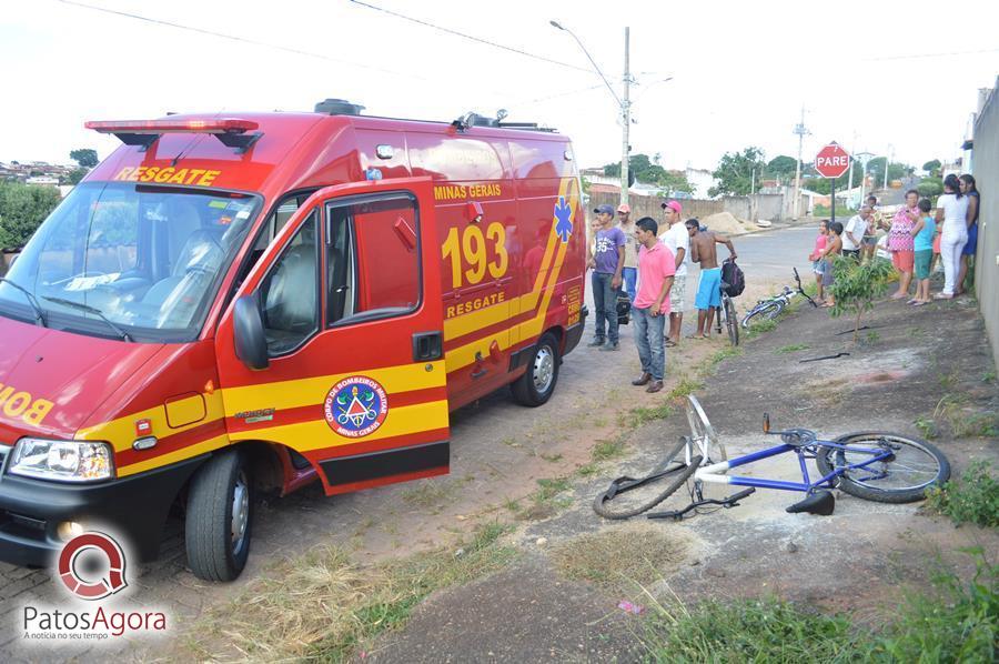 Mulher fica ferida após bicicleta perder freio na Rua Paraíba  | Patos Agora - A notícia no seu tempo - https://patosagora.net