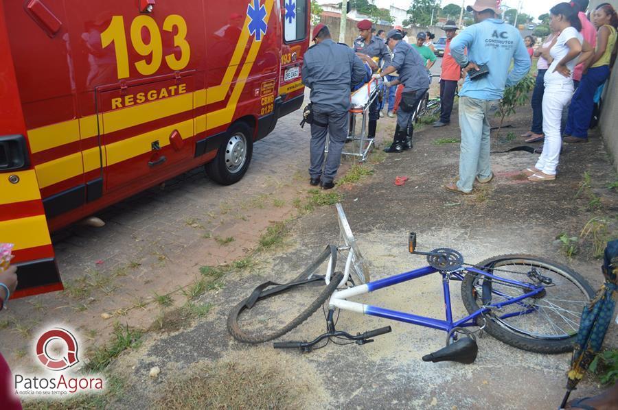 Mulher fica ferida após bicicleta perder freio na Rua Paraíba  | Patos Agora - A notícia no seu tempo - https://patosagora.net