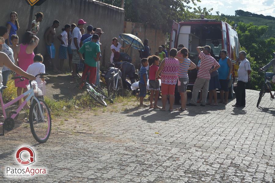 Mulher fica ferida após bicicleta perder freio na Rua Paraíba  | Patos Agora - A notícia no seu tempo - https://patosagora.net