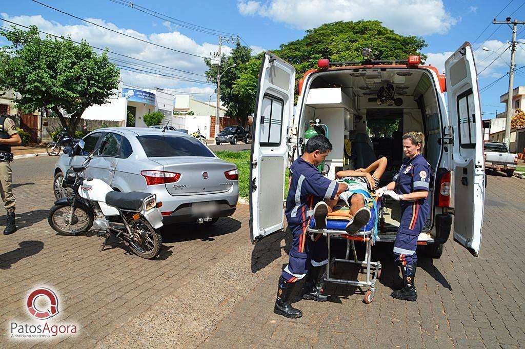 Motociclista inabilitado se envolve em acidente na Avenida Afonso Queiroz | Patos Agora - A notícia no seu tempo - https://patosagora.net