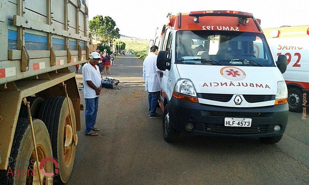 Motociclista morre após colidir em caminhão no bairro Jardim Esperança | Patos Agora - A notícia no seu tempo - https://patosagora.net