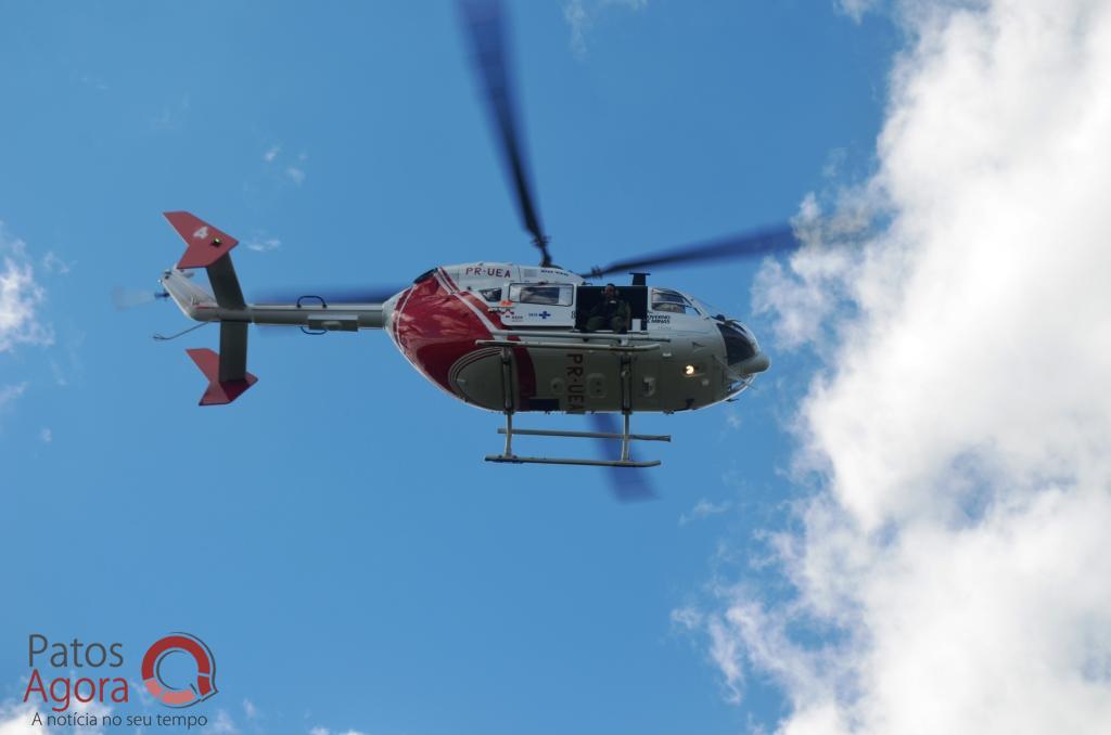 Helicóptero do SAMU é usado para transferir vítima de ferimentos graves para a capital | Patos Agora - A notícia no seu tempo - https://patosagora.net