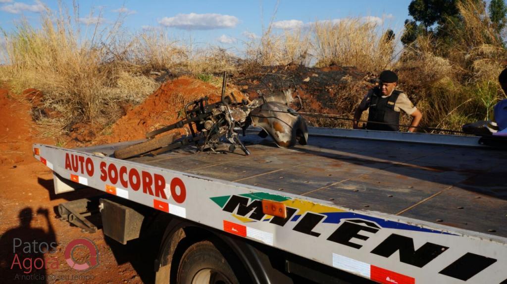 Polícia Militar registra mais uma motocicleta incendiada em Patos de Minas | Patos Agora - A notícia no seu tempo - https://patosagora.net