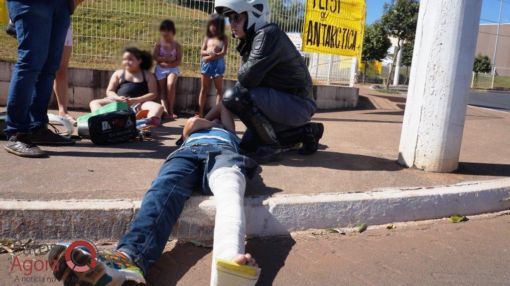 Ciclista fica ferido ao bater em carro parado | Patos Agora - A notícia no seu tempo - https://patosagora.net