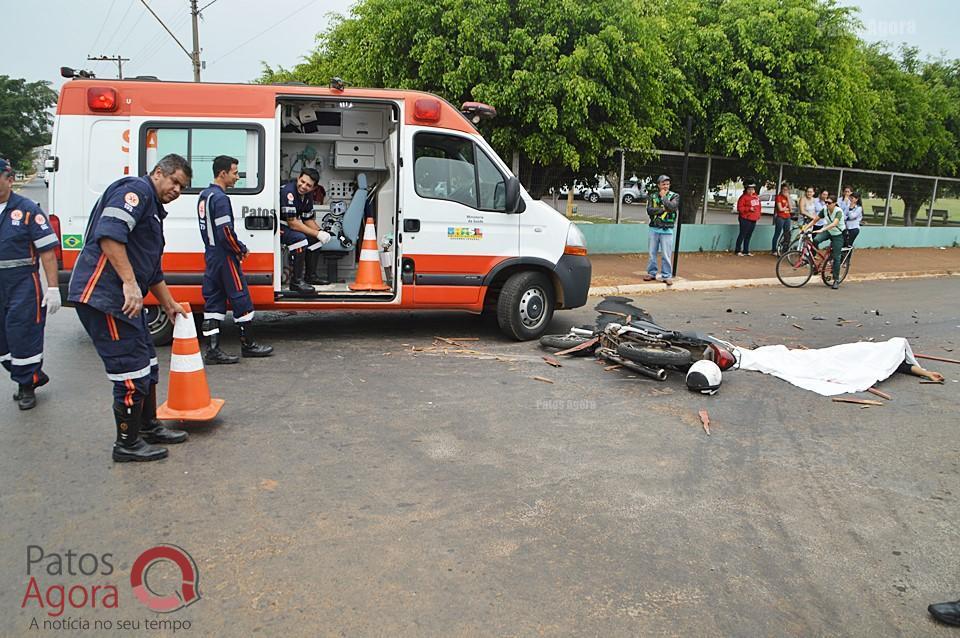 Motociclista morre em grave acidente na Rua Major Gote em frente ao Parque de Exposições | Patos Agora - A notícia no seu tempo - https://patosagora.net