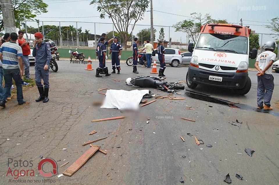 Motociclista morre em grave acidente na Rua Major Gote em frente ao Parque de Exposições | Patos Agora - A notícia no seu tempo - https://patosagora.net