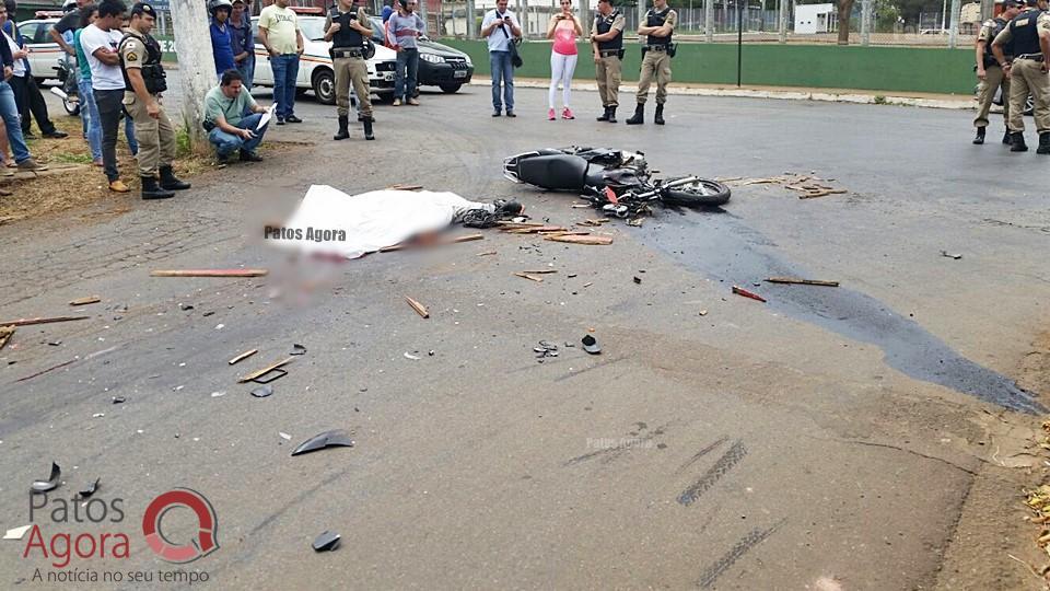 Motociclista morre em grave acidente na Rua Major Gote em frente ao Parque de Exposições | Patos Agora - A notícia no seu tempo - https://patosagora.net