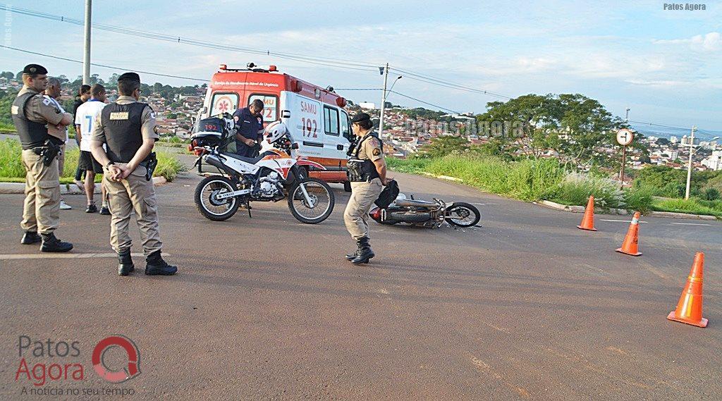 Acidente entre motocicleta e caminhão deixa rapaz gravemente ferido na Av. Fátima Porto | Patos Agora - A notícia no seu tempo - https://patosagora.net