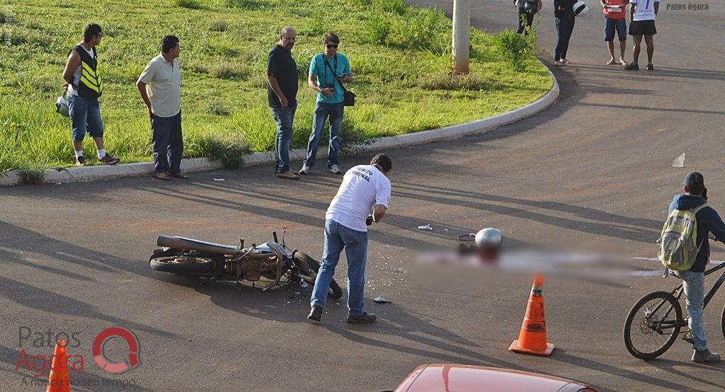 Acidente entre motocicleta e caminhão deixa rapaz gravemente ferido na Av. Fátima Porto | Patos Agora - A notícia no seu tempo - https://patosagora.net