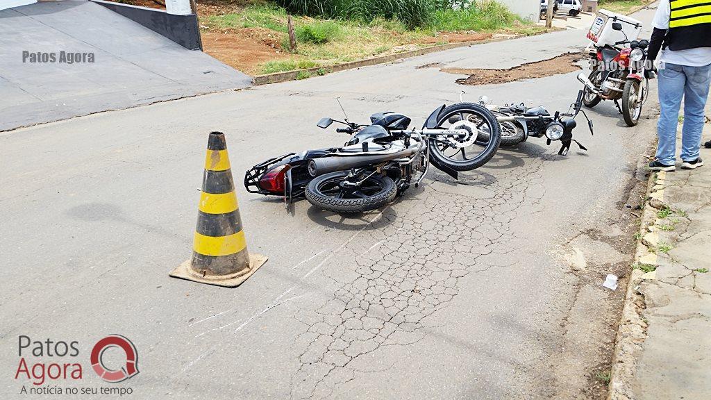 Acidente entre duas motocicletas deixa dois feridos na Rua São Geraldo | Patos Agora - A notícia no seu tempo - https://patosagora.net