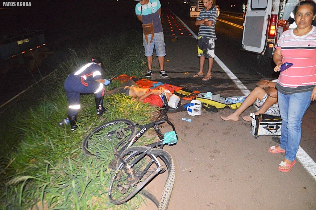 Passageiro de bicicleta fica gravemente ferido em acidente na BR-365 | Patos Agora - A notícia no seu tempo - https://patosagora.net