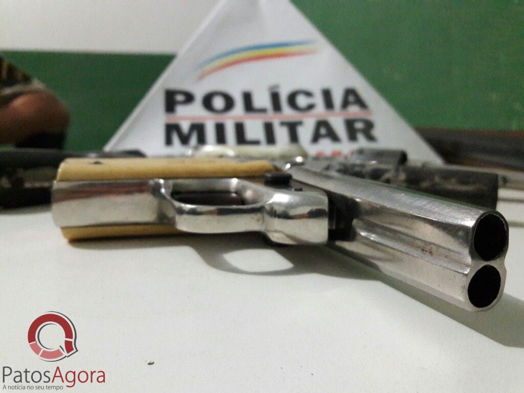 PM apreende 5 armas de fogo no bairro Sobradinho em Patos de Minas | Patos Agora - A notícia no seu tempo - https://patosagora.net
