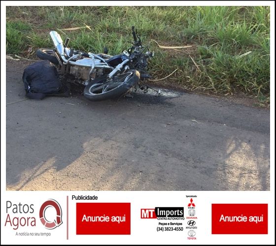 Grave acidente mata motociclista na BR-354, próximo à Lagoa Formosa | Patos Agora - A notícia no seu tempo - https://patosagora.net