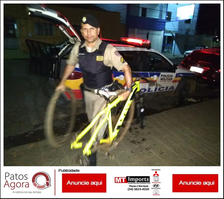 PM recupera bicicleta e prende suspeito de receptação | Patos Agora - A notícia no seu tempo - https://patosagora.net