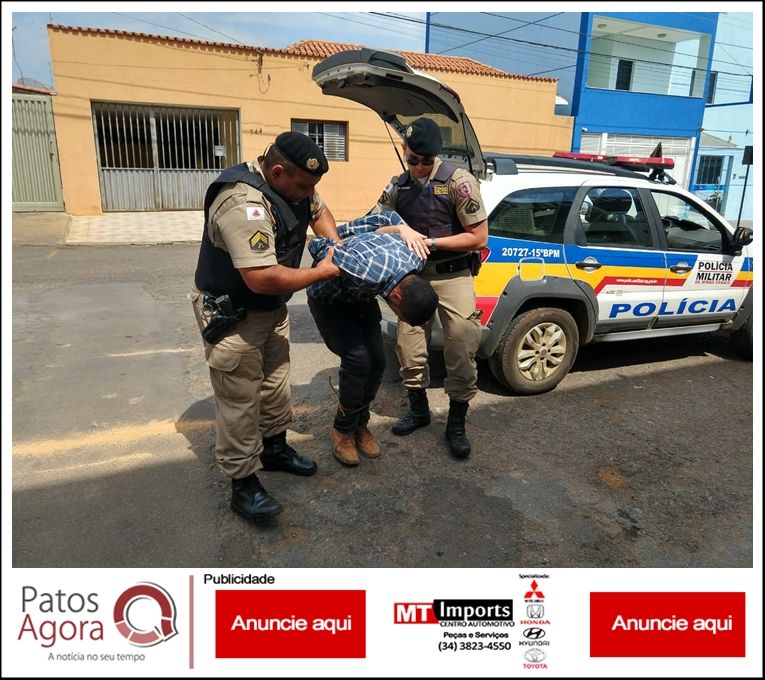 Homem é preso após passar a mão e agredir mulheres durante festa na cidade de Carmo do Paranaíba | Patos Agora - A notícia no seu tempo - https://patosagora.net
