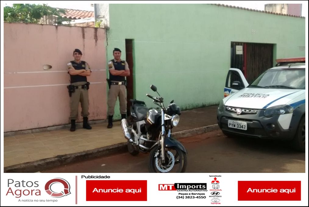 PM localiza moto furtada usada em assalto e procura suspeitos do crime | Patos Agora - A notícia no seu tempo - https://patosagora.net