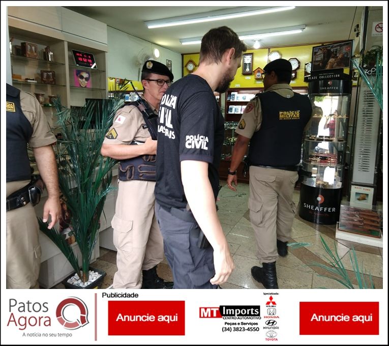 Bandidos assaltam relojoaria e atiram dentro do comércio e fogem levando mostruários | Patos Agora - A notícia no seu tempo - https://patosagora.net