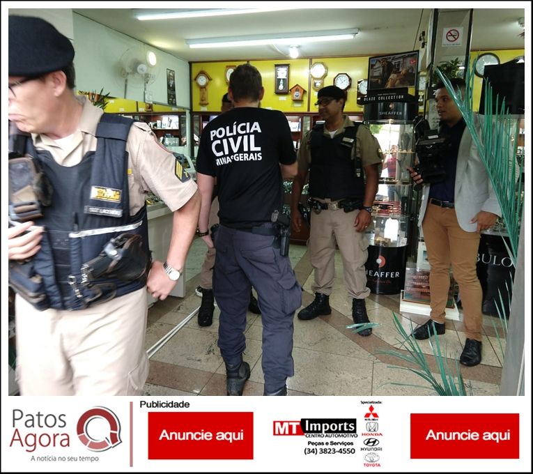 Bandidos assaltam relojoaria e atiram dentro do comércio e fogem levando mostruários | Patos Agora - A notícia no seu tempo - https://patosagora.net