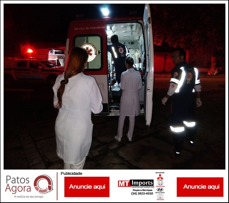 Homem é socorrido ao hospital após ser baleado no peito | Patos Agora - A notícia no seu tempo - https://patosagora.net