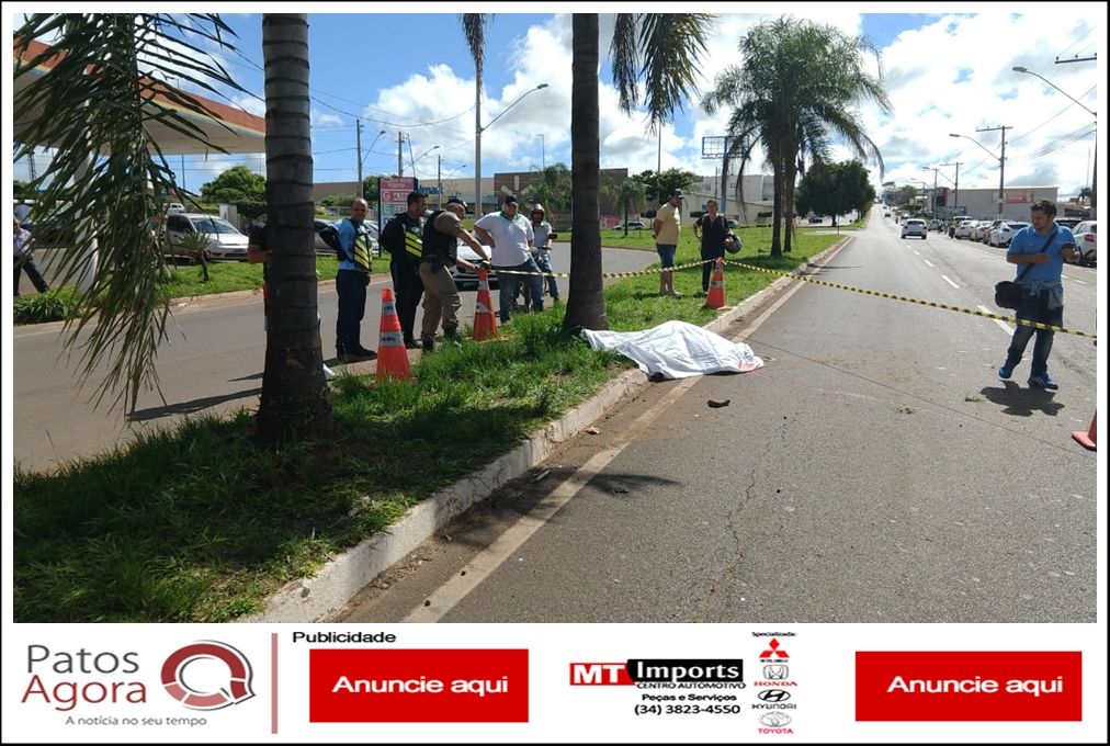 Motociclista morre após colidir violentamente em palmeira na Avenida Marabá | Patos Agora - A notícia no seu tempo - https://patosagora.net