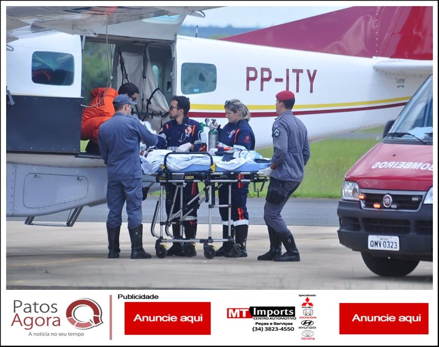 Avião do Corpo de Bombeiros transporta criança para Belo Horizonte após complicação em cirurgia | Patos Agora - A notícia no seu tempo - https://patosagora.net