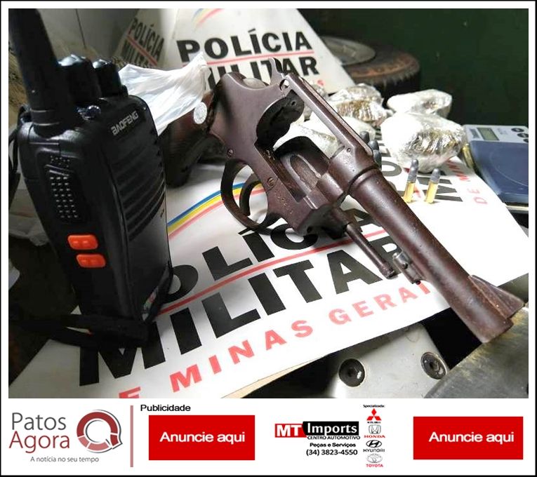 PM localiza arma de fogo, drogas e munições em residência no Bairro Nossa Senhora Aparecida | Patos Agora - A notícia no seu tempo - https://patosagora.net