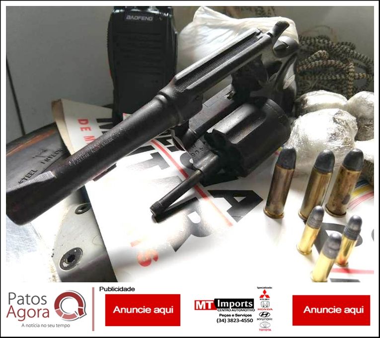 PM localiza arma de fogo, drogas e munições em residência no Bairro Nossa Senhora Aparecida | Patos Agora - A notícia no seu tempo - https://patosagora.net