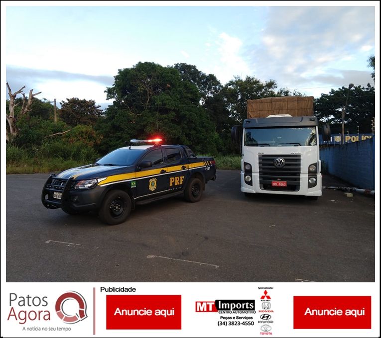 PRF apreende caminhão carregado com batatas que foi tomado de assalto no estado da Bahia, em 2016 | Patos Agora - A notícia no seu tempo - https://patosagora.net