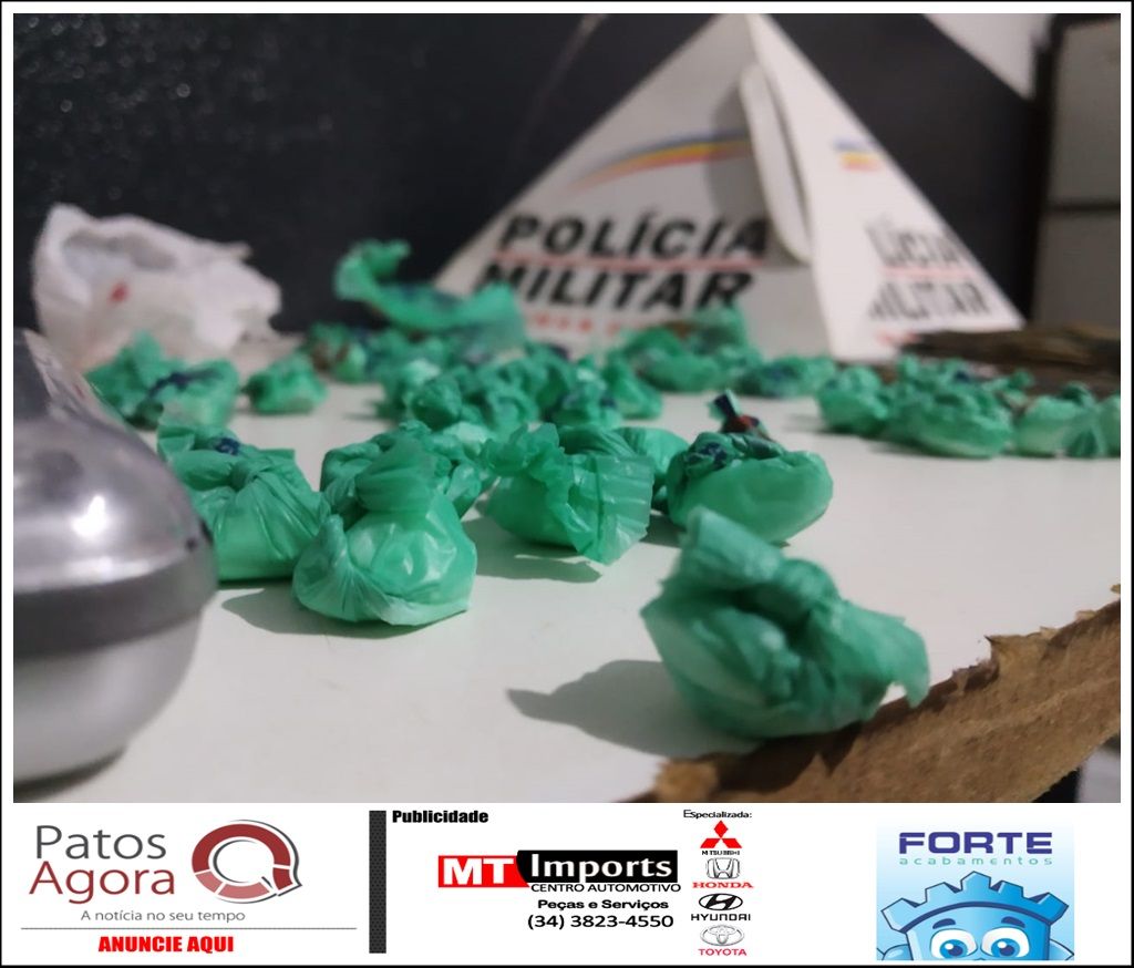 PM apreende dezenas de papelotes de cocaína no Bairro Lagoa Grande | Patos Agora - A notícia no seu tempo - https://patosagora.net