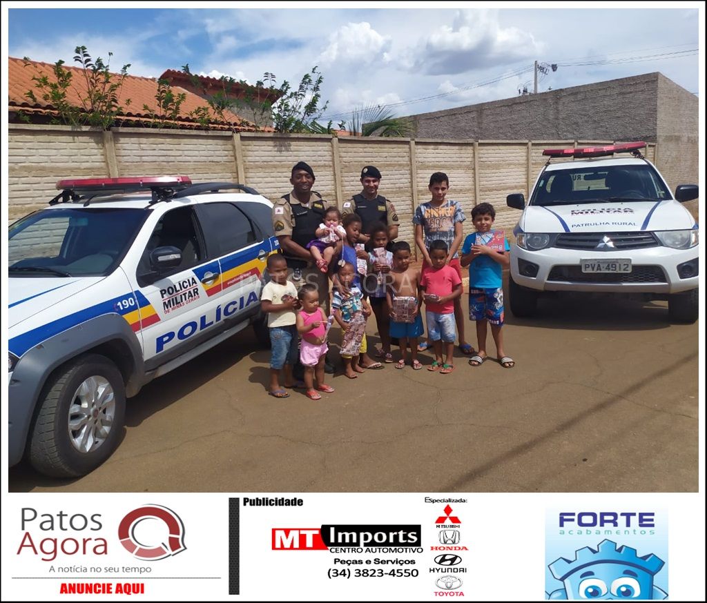PM de Lagoa Grande realiza ações preventivas no Dia das Crianças | Patos Agora - A notícia no seu tempo - https://patosagora.net