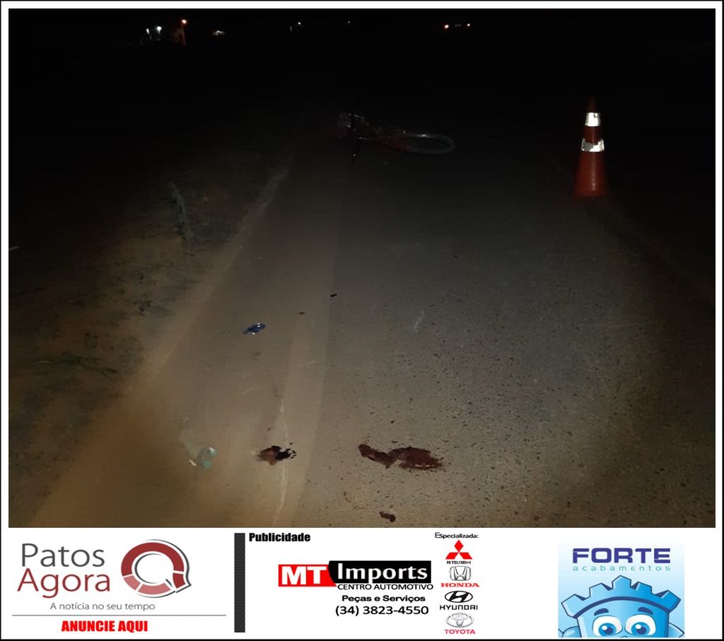 Ciclista fica gravemente ferido após atravessar rotatória pela contramão na rodovia MG-235 | Patos Agora - A notícia no seu tempo - https://patosagora.net