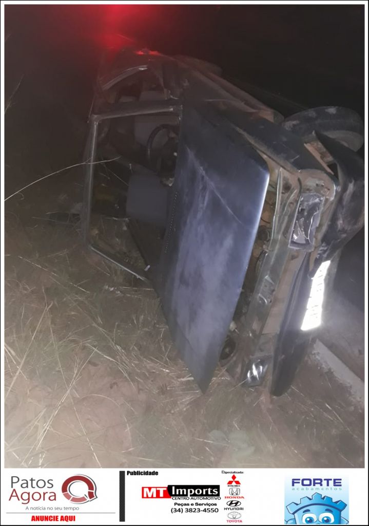 Motorista fica ferido após capotar veículo na rodovia MGC-354 | Patos Agora - A notícia no seu tempo - https://patosagora.net