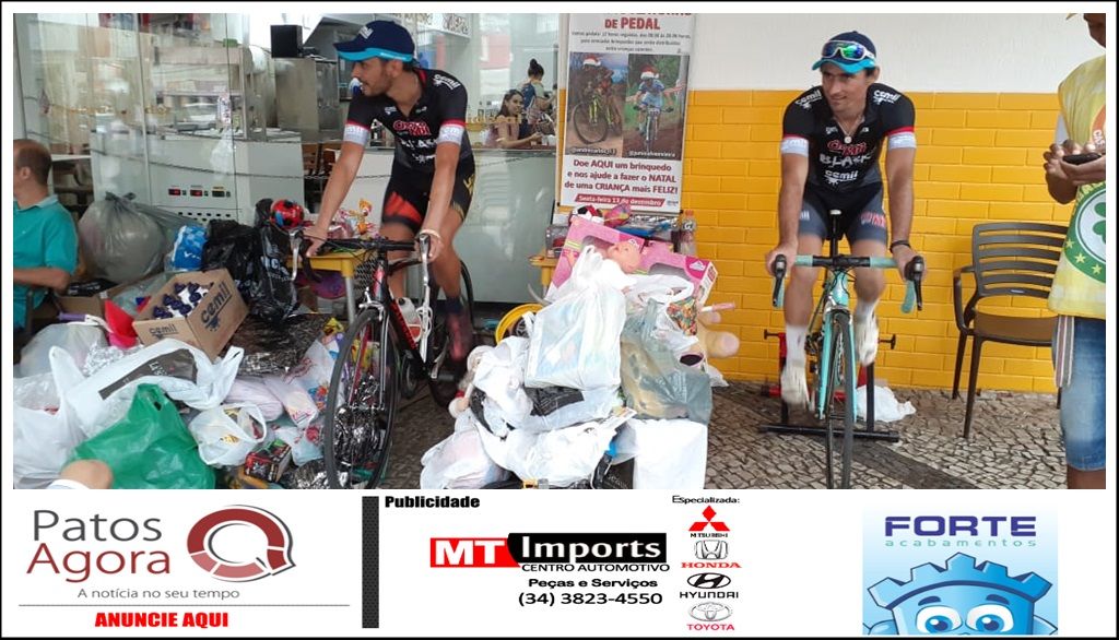 Desafio 12H: ciclistas pedalam por 12 horas no Centro de Patos de Minas para arrecadar brinquedos | Patos Agora - A notícia no seu tempo - https://patosagora.net