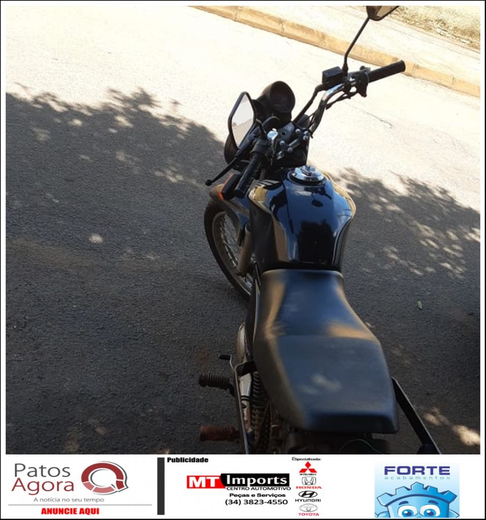 Homem de 25 anos é preso por receptação e PM recupera moto furtada | Patos Agora - A notícia no seu tempo - https://patosagora.net