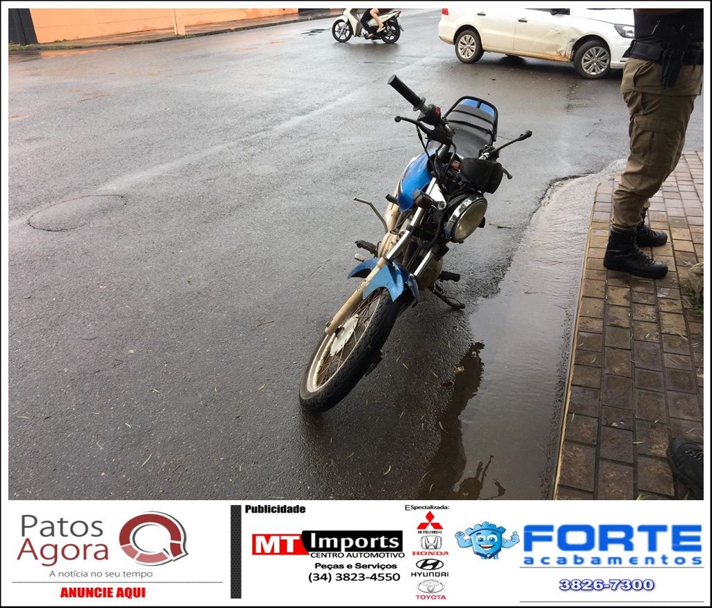 Motociclista fica ferido após ser colido por carro na Av. Paranaíba | Patos Agora - A notícia no seu tempo - https://patosagora.net