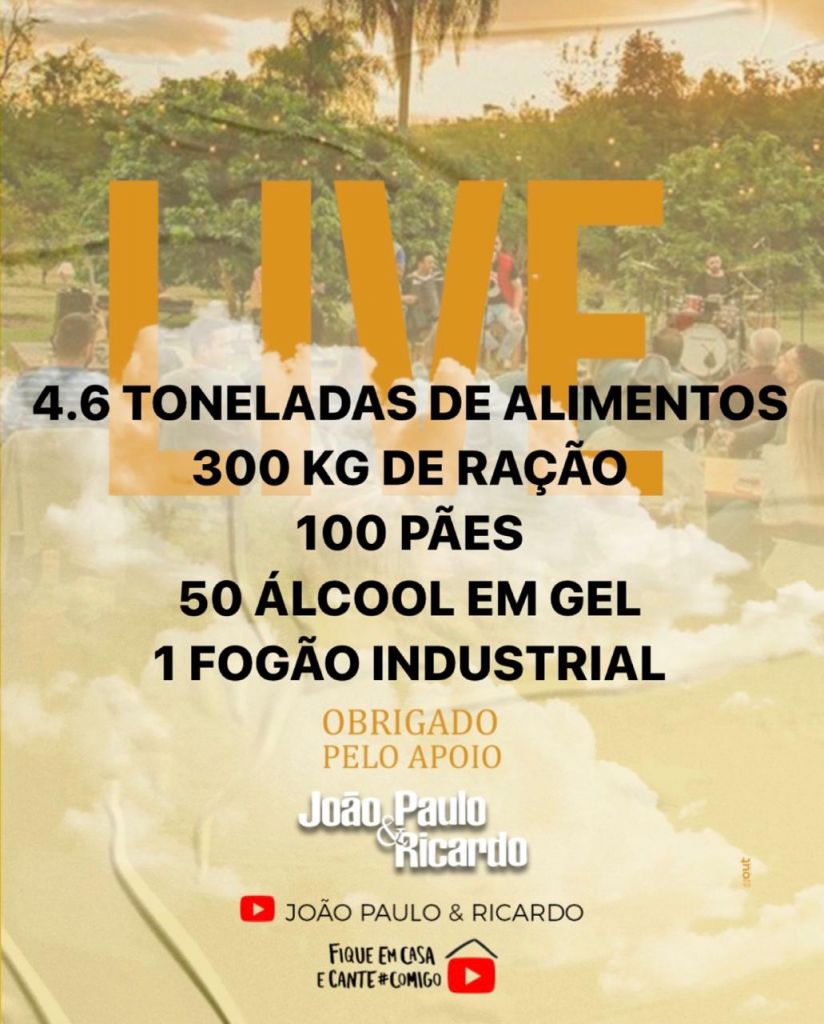 Doações da live da dupla João Paulo e Ricardo são entregues | Patos Agora - A notícia no seu tempo - https://patosagora.net