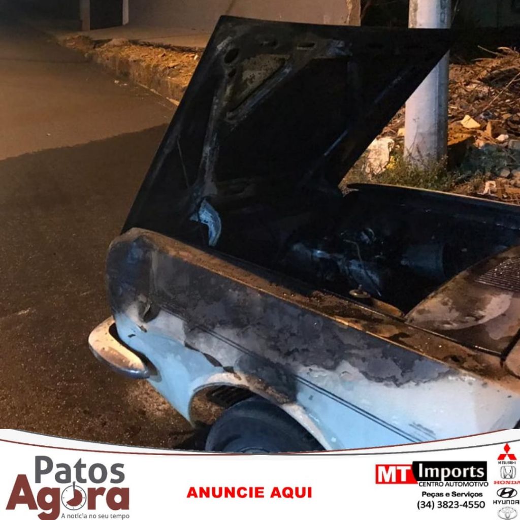 Logo após ser comprado, carro pega fogo em Patos de Minas | Patos Agora - A notícia no seu tempo - https://patosagora.net