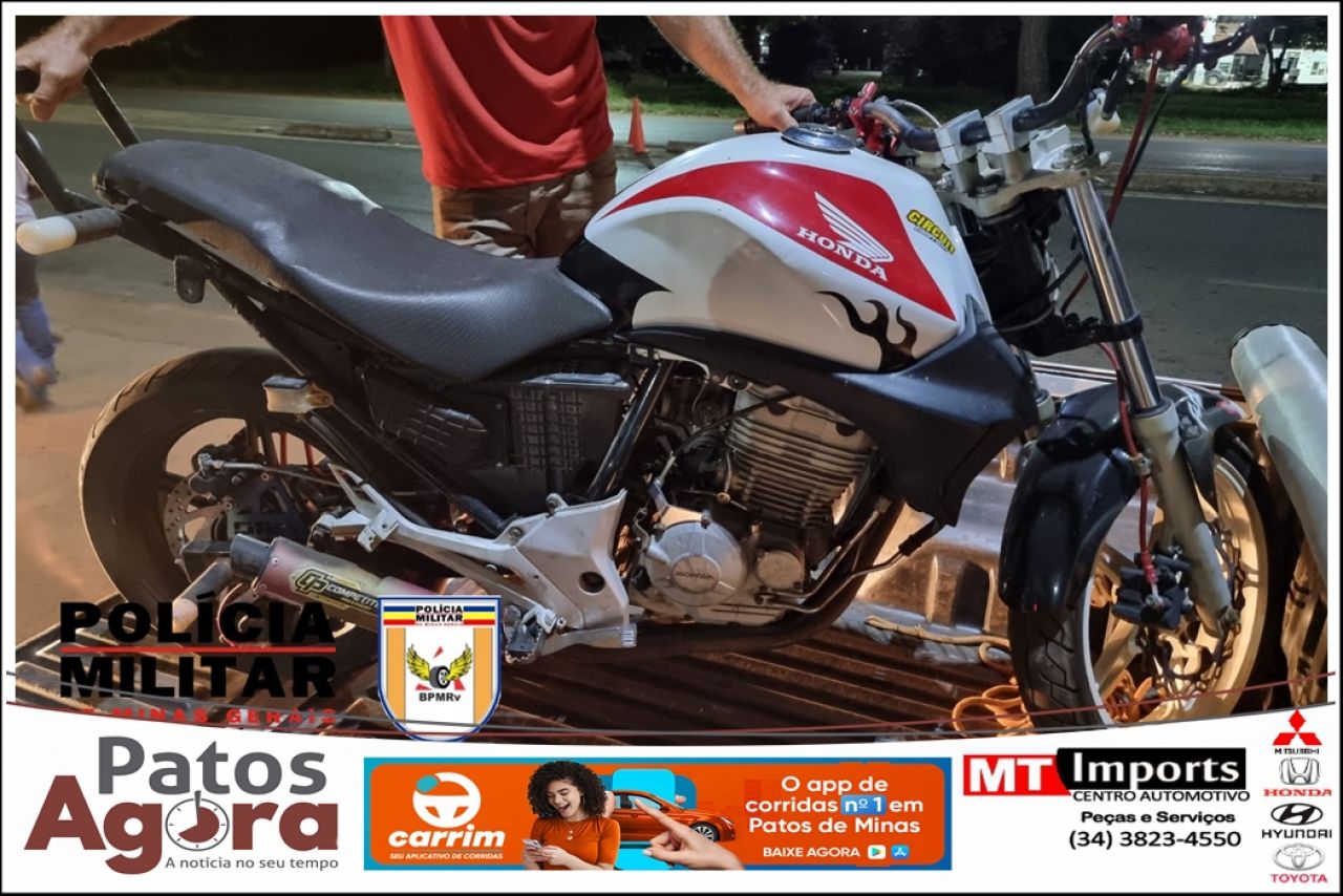PM Rodoviária prende condutor transportando moto adulterada na MGC-354