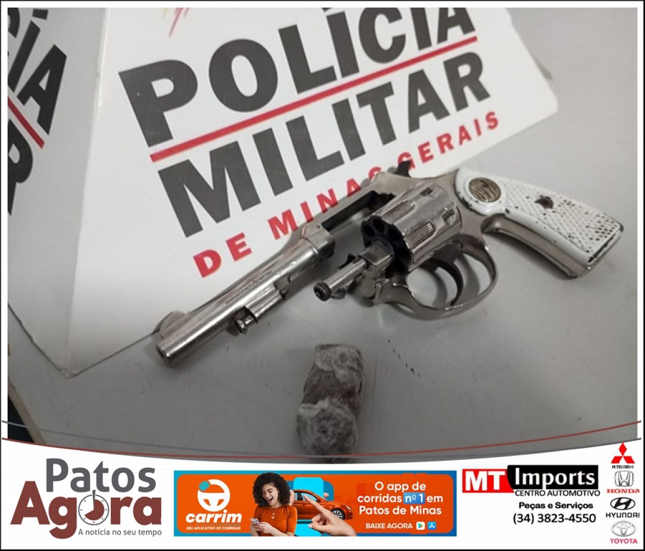 Polícia Militar apreende arma e droga no Bairro Alto da Serra