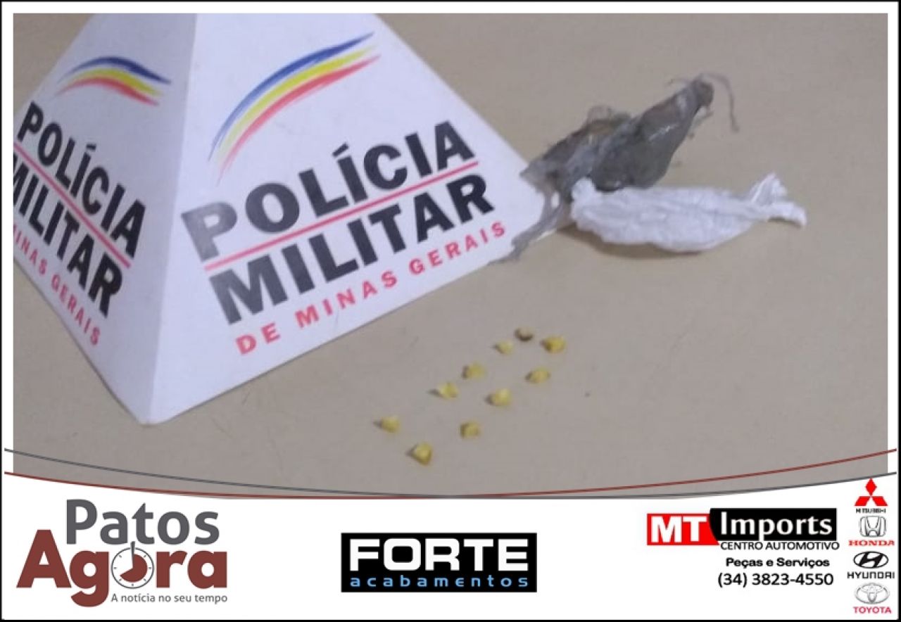 PM de Monte Carmelo prende suspeito de tráfico de drogas