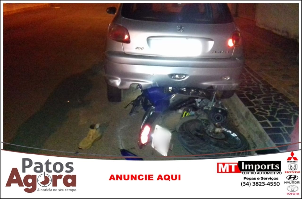 Motociclista perde controle direcional e fica ferido no Bairro Novo Horizonte