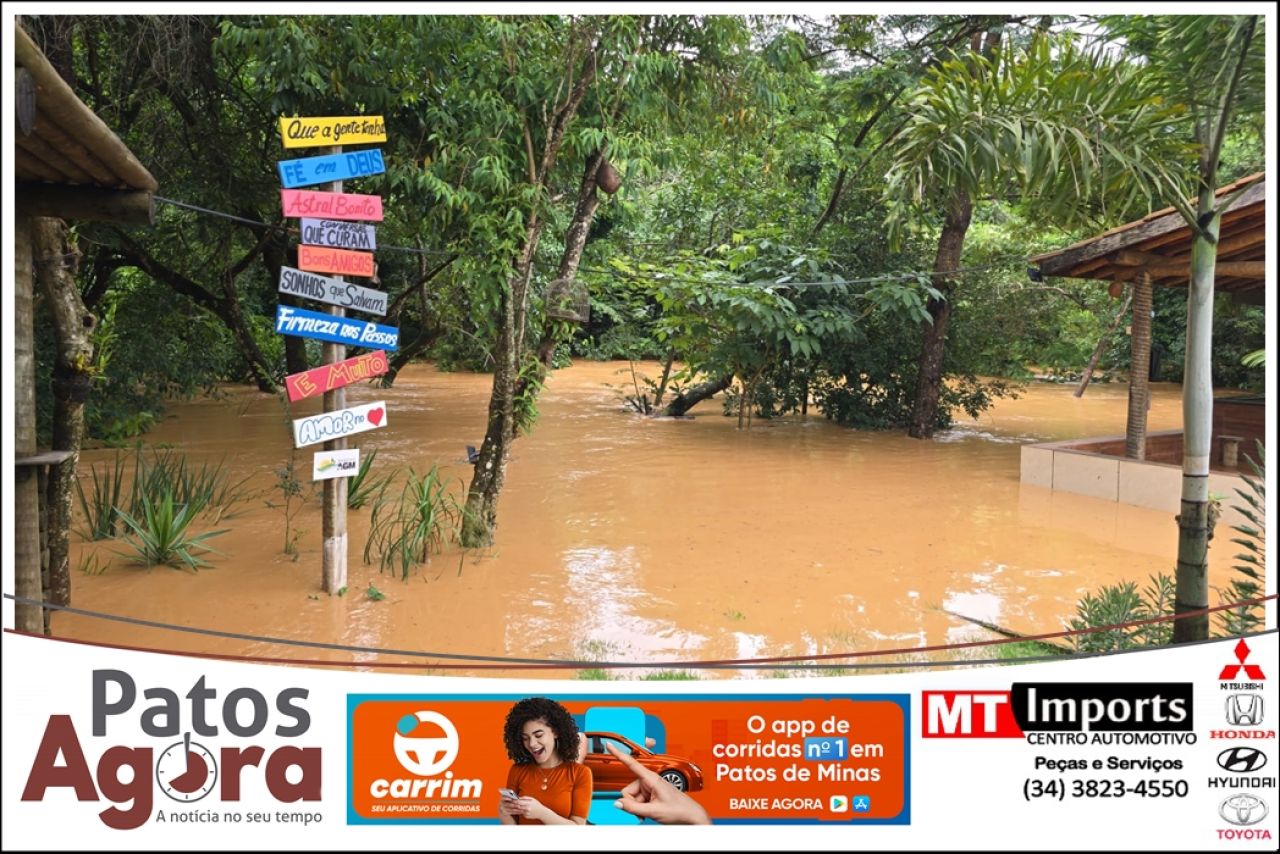 Rio Paranaíba transborda e inunda rancho em comunidade rural de Barreiro